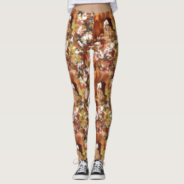 Vizslas en Autumn Leaves Leggings