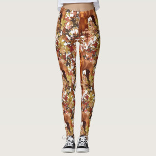 Vizslas en Autumn Leaves Leggings