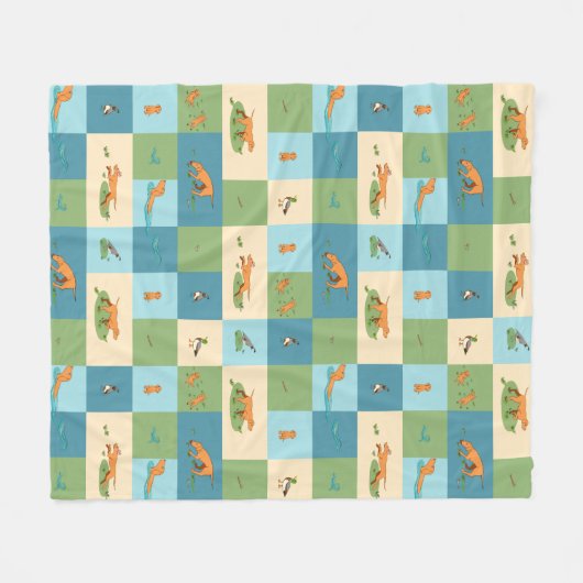 Vizslas invriezen fleece deken (Voorkant (Horizontaal))