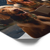 Vizslas Kerstmis Caroling feestelijke vakantie Poster (Hoek)