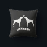 Vizslas Love - Hond Silhouetten met Hart Kussen<br><div class="desc"></div>