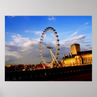 (VK) Beauful LONDON EYE Scenery Poster