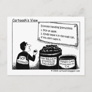 VK: Geef me je ongewenste stimulus geld Briefkaart