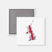 VK & Kroonafhankelijkheid Vlag Map_2 Magneet (Voorkant / Achterkant)