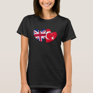 VK Turkije Hart Vlag Türkiye Britse Turkse Vriend T-shirt