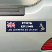 VK-vlag + kaart bumpersticker (Op auto)