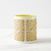 vla-koekje of koekjeskoffie-mok tweekleurige koffiemok (Center)