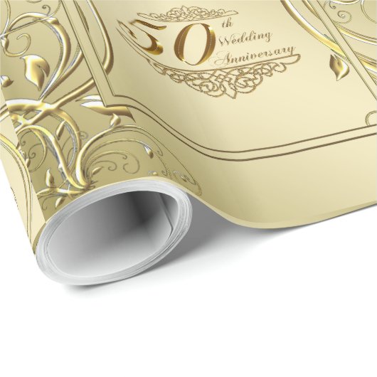 Vlaams 50e bruiloft Jubileum Cadeaupapier (Rol Hoek)