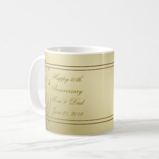 Vlaams 50e bruiloft Jubileum Koffiemok (Voorkant links)