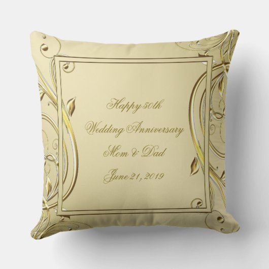 Vlaams 50e bruiloft Jubileum Kussen (Achterkant)
