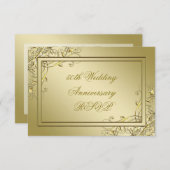 Vlaams 50e bruiloft Jubileum RSVP Kaartje (Voorkant / Achterkant)