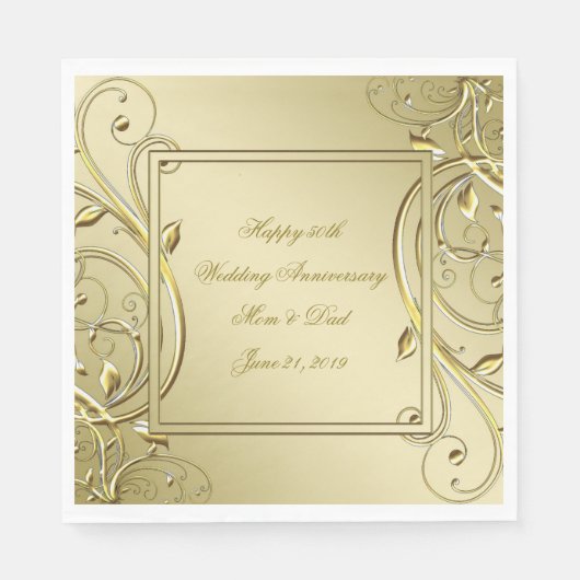 Vlaams 50e bruiloft Jubileum Servet (Voorkant)