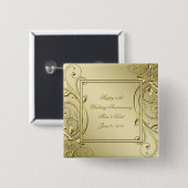 Vlaams 50e bruiloft Jubileum Vierkante Button 5,1 Cm (Voorkant /achterkant)