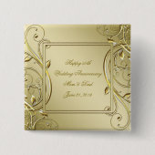 Vlaams 50e bruiloft Jubileum Vierkante Button 5,1 Cm (Voorkant)