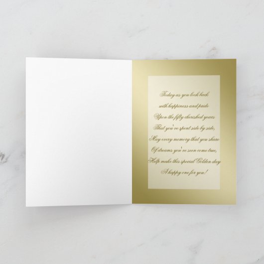 Vlaams 50e Jubileum van het huwelijk met Gold Blac Kaart (Binnen)