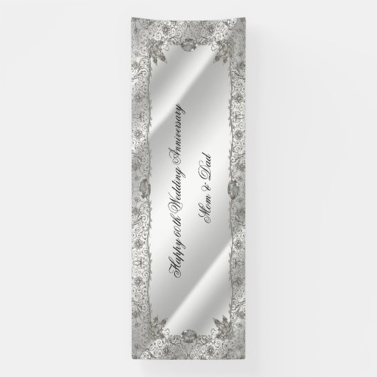 Vlaams 60e Diamond Wedding Jubileum Spandoek (Verticaal)