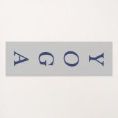 Vlaams Abstract Modern Fractal Flower Blue Name Yogamat (Achterkant (horizontaal))