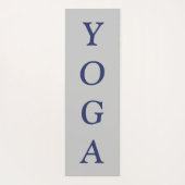 Vlaams Abstract Modern Fractal Flower Blue Name Yogamat (Achterkant)