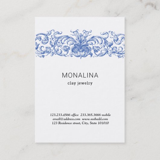  Vlaams Blauw | Het dragen van juwelenvertoning  Visitekaartje (Achterkant)