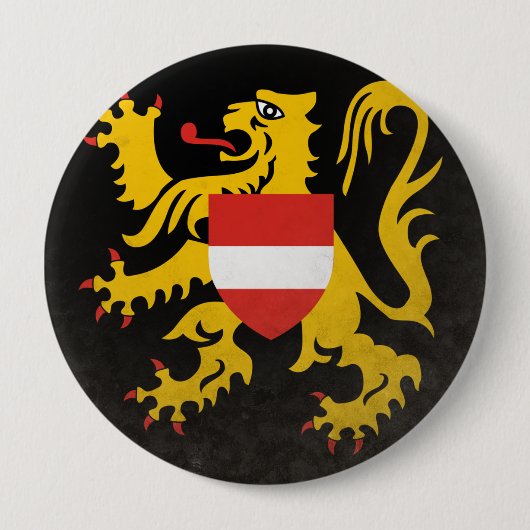 Vlaams Brabant Ronde Button 4,0 Cm (Voorkant)