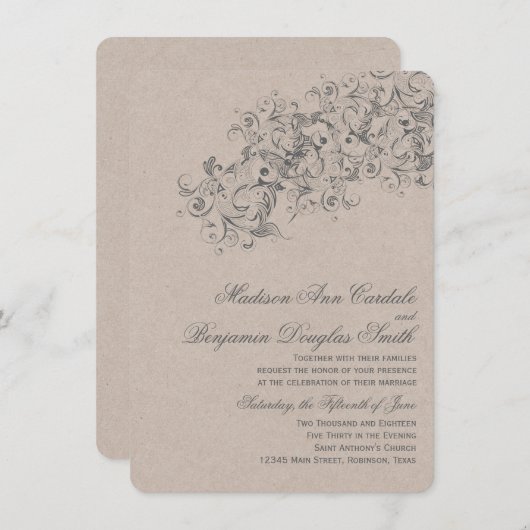  Vlaams bruiloft in Rustisch land Kaart (Voorkant / Achterkant)