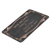 Vlaams Chalkboard sparen de Datum Magnet, Peach Magneet (Linkerzijde)