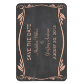 Vlaams Chalkboard sparen de Datum Magnet, Peach Magneet (Verticaal)