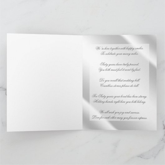 Vlaams Diamond 60e Jubileum 8,5 x 11 Kaart (Binnen)