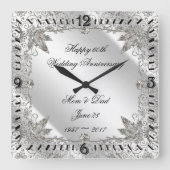 Vlaams Diamond 60e Jubileum-klok Vierkante Klok (Voorkant)