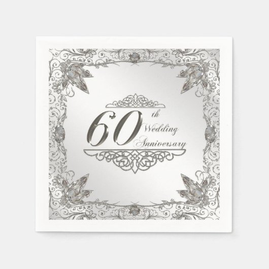 Vlaams Diamond 60ste Jubileum papier Napkin Servet (Voorkant)