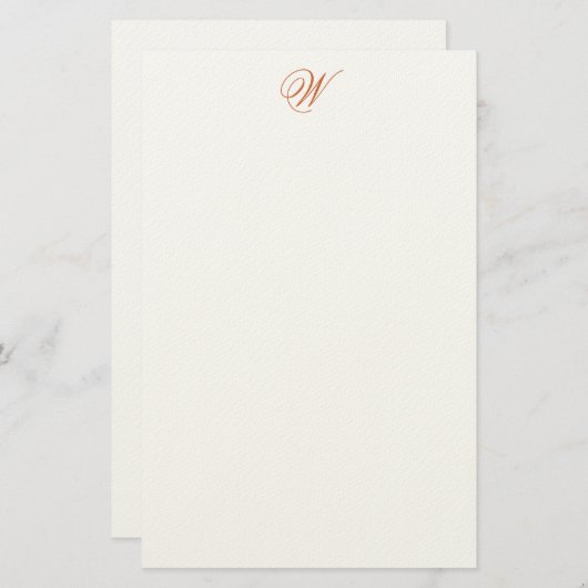 Vlaams Editable Monogram Felt Stationery Briefpapier (Voorkant / Achterkant)