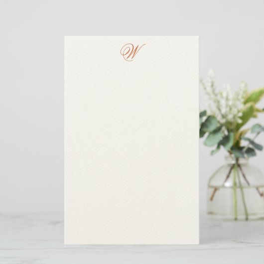 Vlaams Editable Monogram Felt Stationery Briefpapier (Staand voorkant)