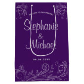 Vlaams en Zwemelen Paars Wedding Gest Hotel Medium Cadeauzakje (Achterkant)