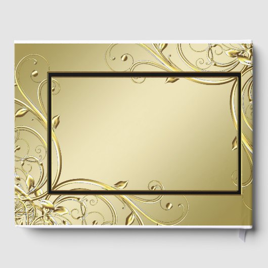 Vlaams Gold Black 50th Wedding Jubileum Gastenboek (Achterkant)