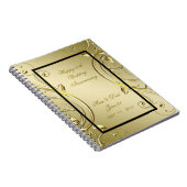 Vlaams Gold Black 50th Wedding Jubileum Notitieboek (Rechterzijde)