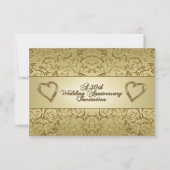 Vlaams Golden 50th Wedding Jubileum Kaart (Voorkant)