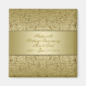 Vlaams Golden 50th Wedding Jubileum Magneet (Voorkant)