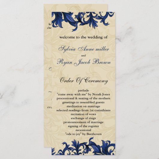  Vlaams huwelijk met een zeemivoor Programmakaart (Voorkant / Achterkant)