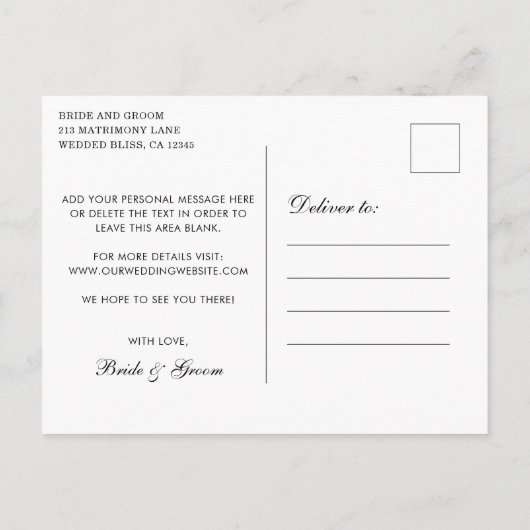  Vlaams huwelijk sparen de datum Aankondigingskaart (Achterkant)