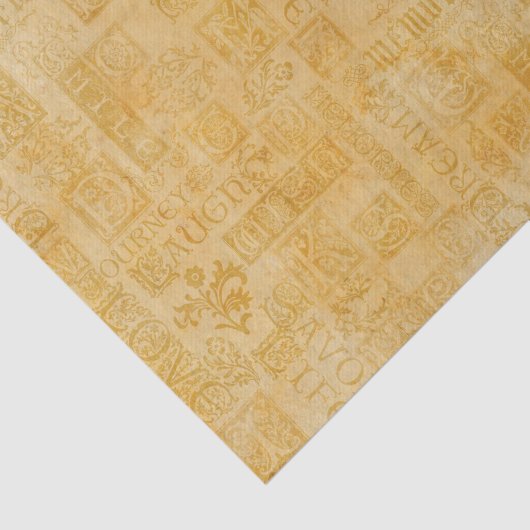 Vlaams Inspirerend Verse Faux Gold Tissuepapier (Detail)