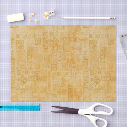 Vlaams Inspirerend Verse Faux Gold Tissuepapier (Craft)