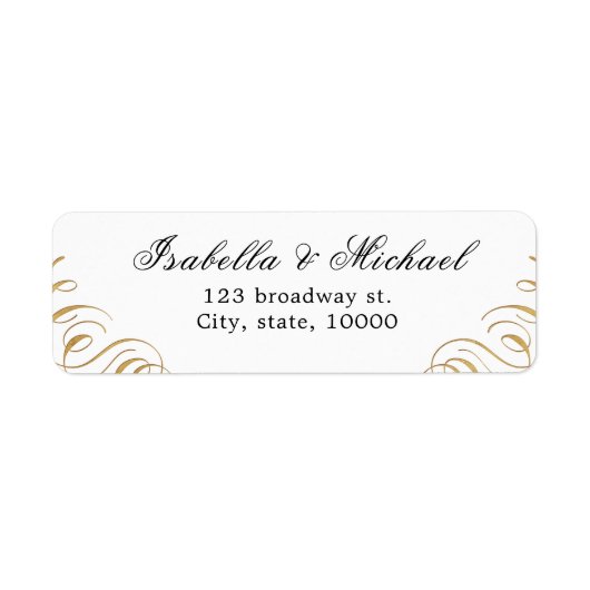 Vlaams  kalligrafie-retouradres etiket (Voorkant)