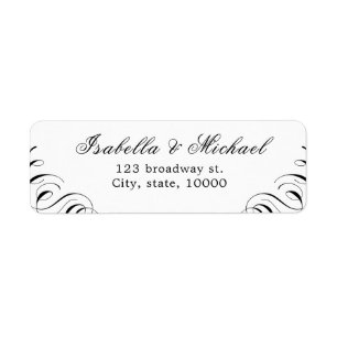 Vlaams kalligrafie-retouradres etiket