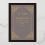  Vlaams kerstbedekking Vellum Effect Folie Uitnodiging (Achterkant)