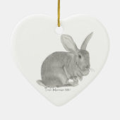 Vlaams konijnenschets keramisch ornament (Achterkant)