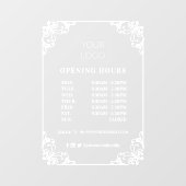 Vlaams Lijst - Aangepaste kantooruren voor Logo Raamsticker (Vel)