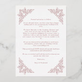 Vlaams Lijst Hoeken Fancy Foto Folie Uitnodiging (Achterkant)