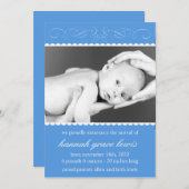 Vlaams nieuwe babyaankondigingen (Royal Blue) Aankondiging (Voorkant / Achterkant)