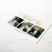 Vlaams Script REAL FOLIE Foto Hartelijk dank Folie Uitnodiging (Gedraaid)