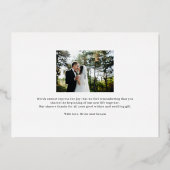 Vlaams Script REAL FOLIE Foto Hartelijk dank Folie Uitnodiging (Achterkant)